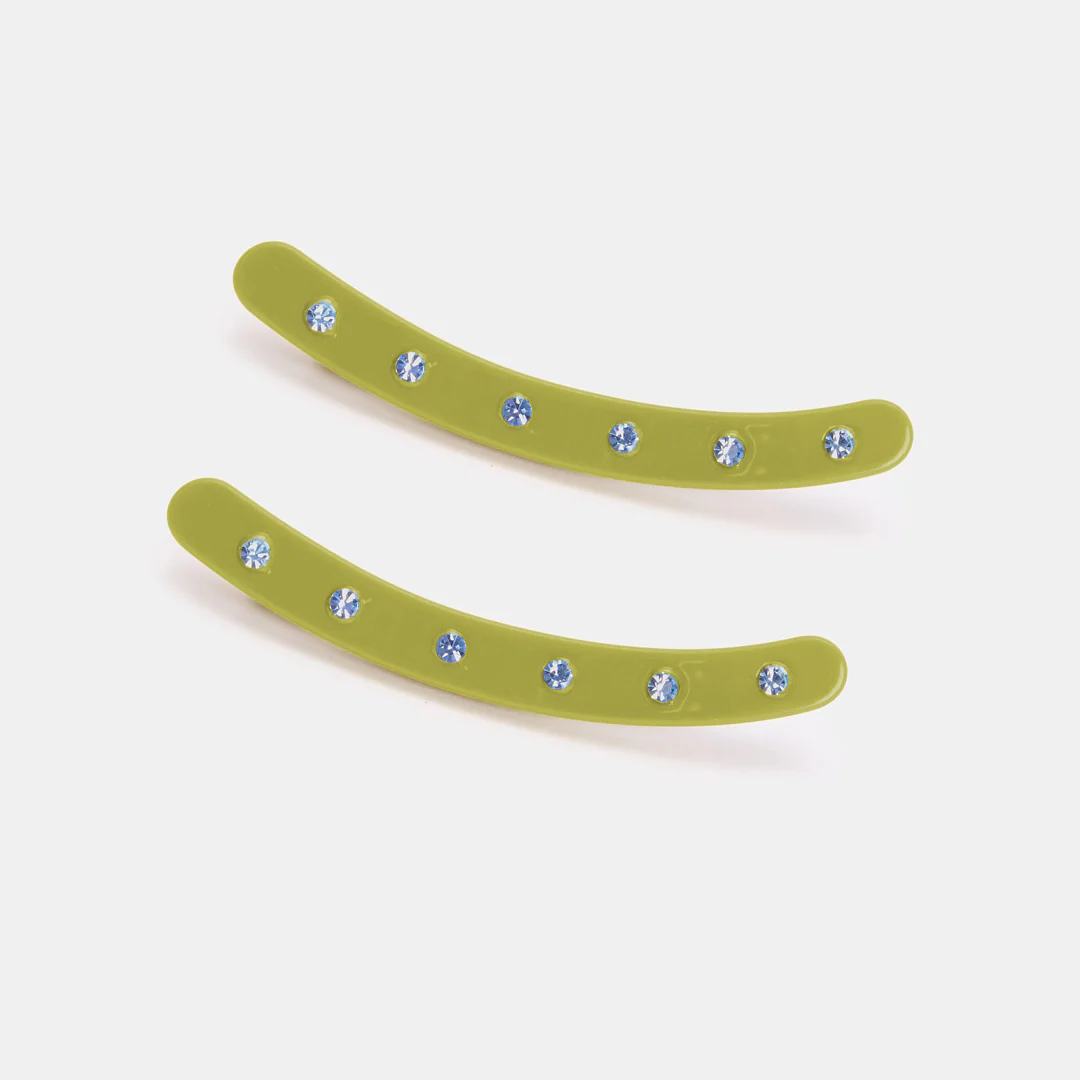 Allie Clips in Large Chartreuse