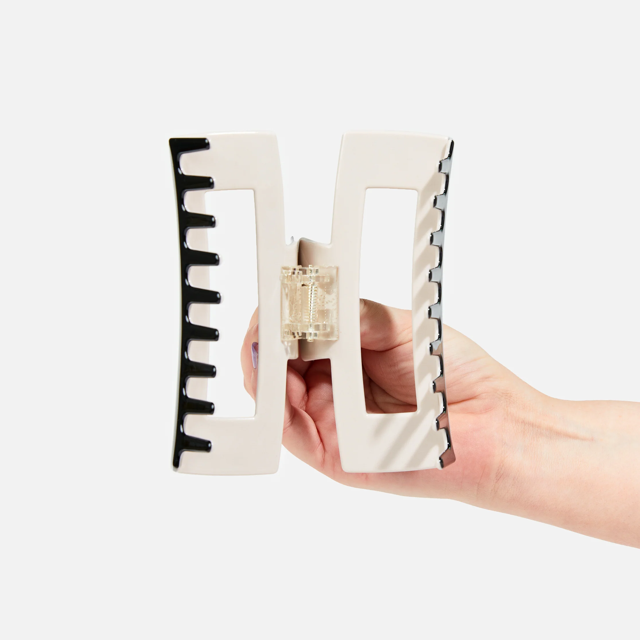Jumbo Box Claw in Black + Taupe - Image 3
