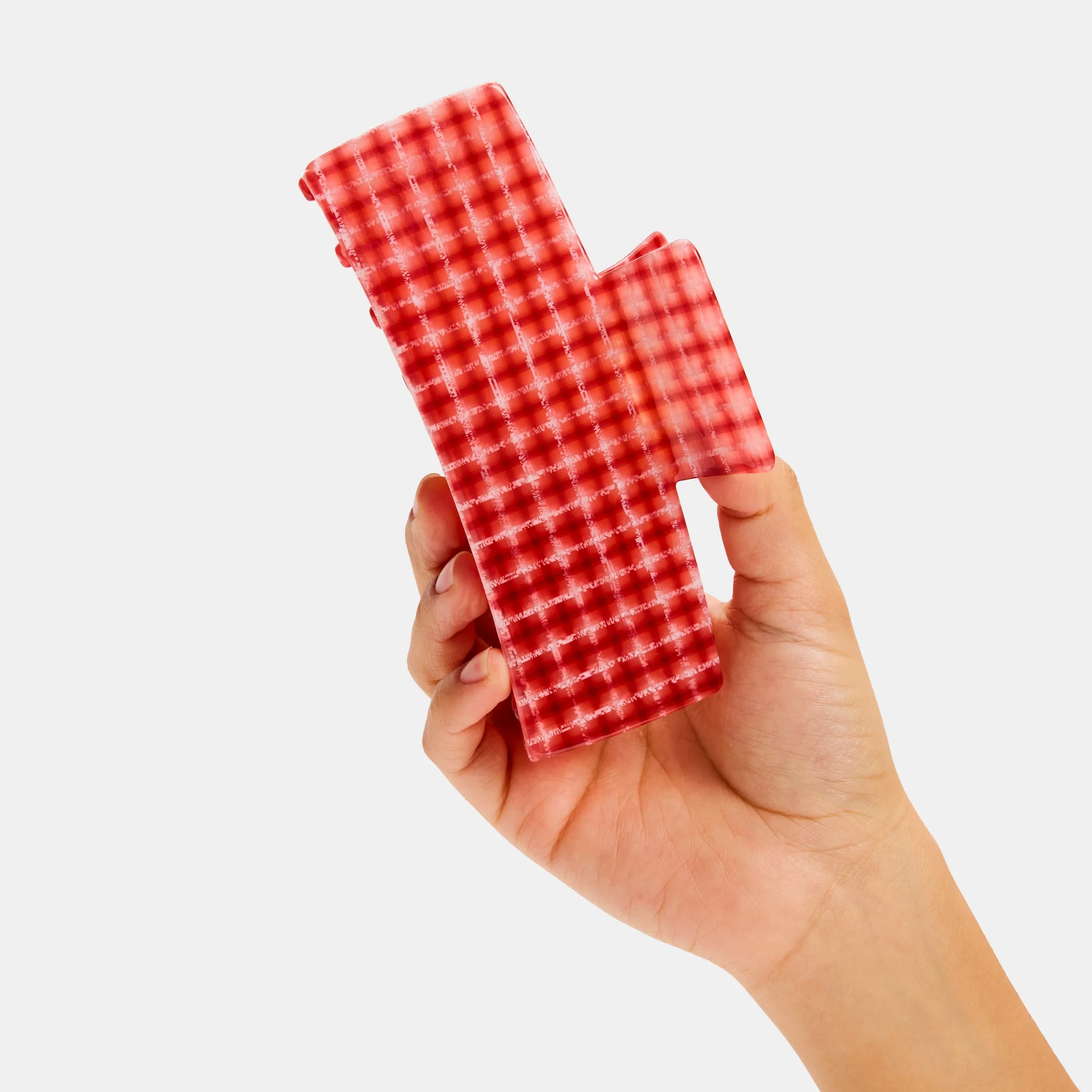 Jumbo Box Claw in Red Plaid - Image 3