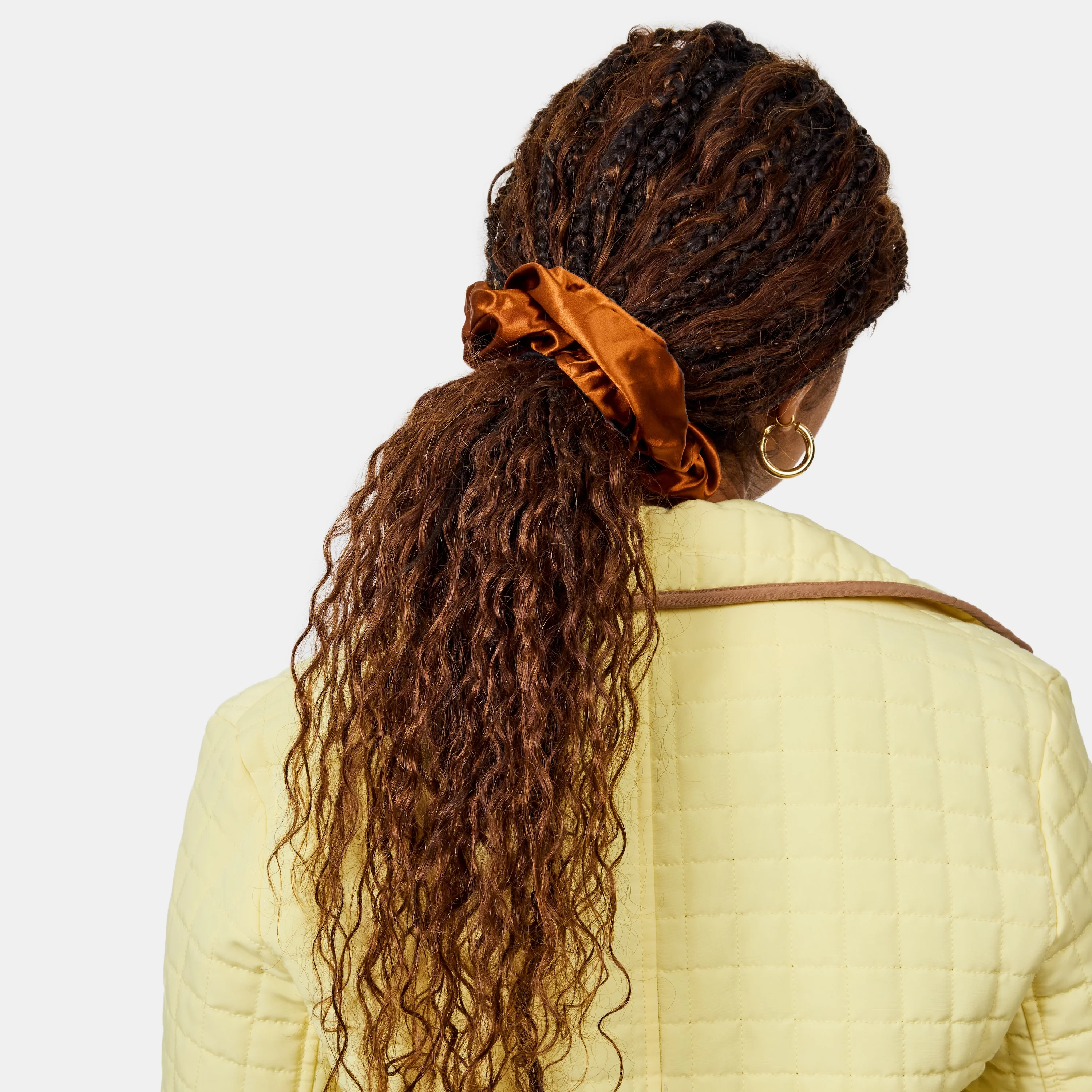 Silk Tie Scrunchie in Baguette - Image 3