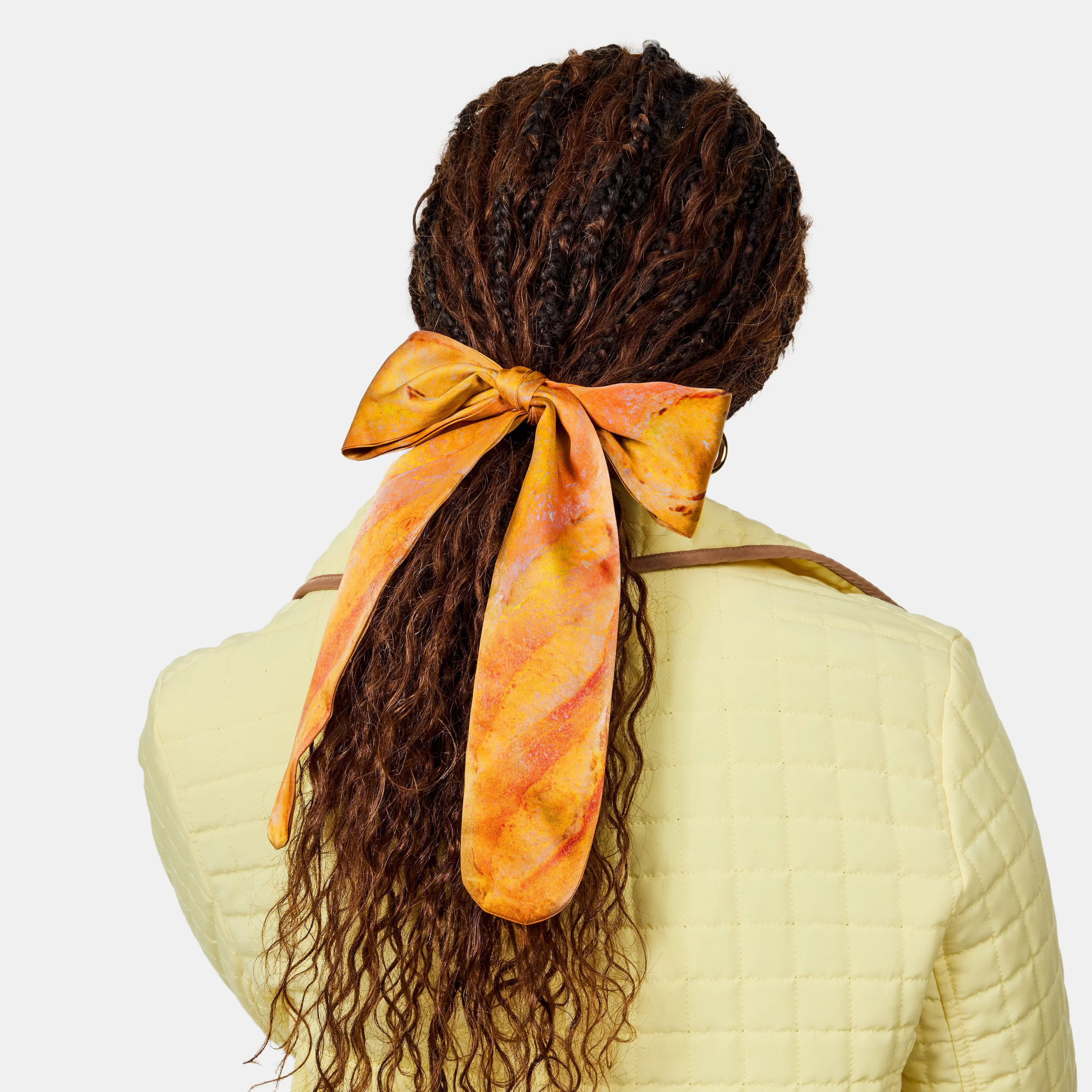 Silk Tie Scrunchie in Baguette - Image 4