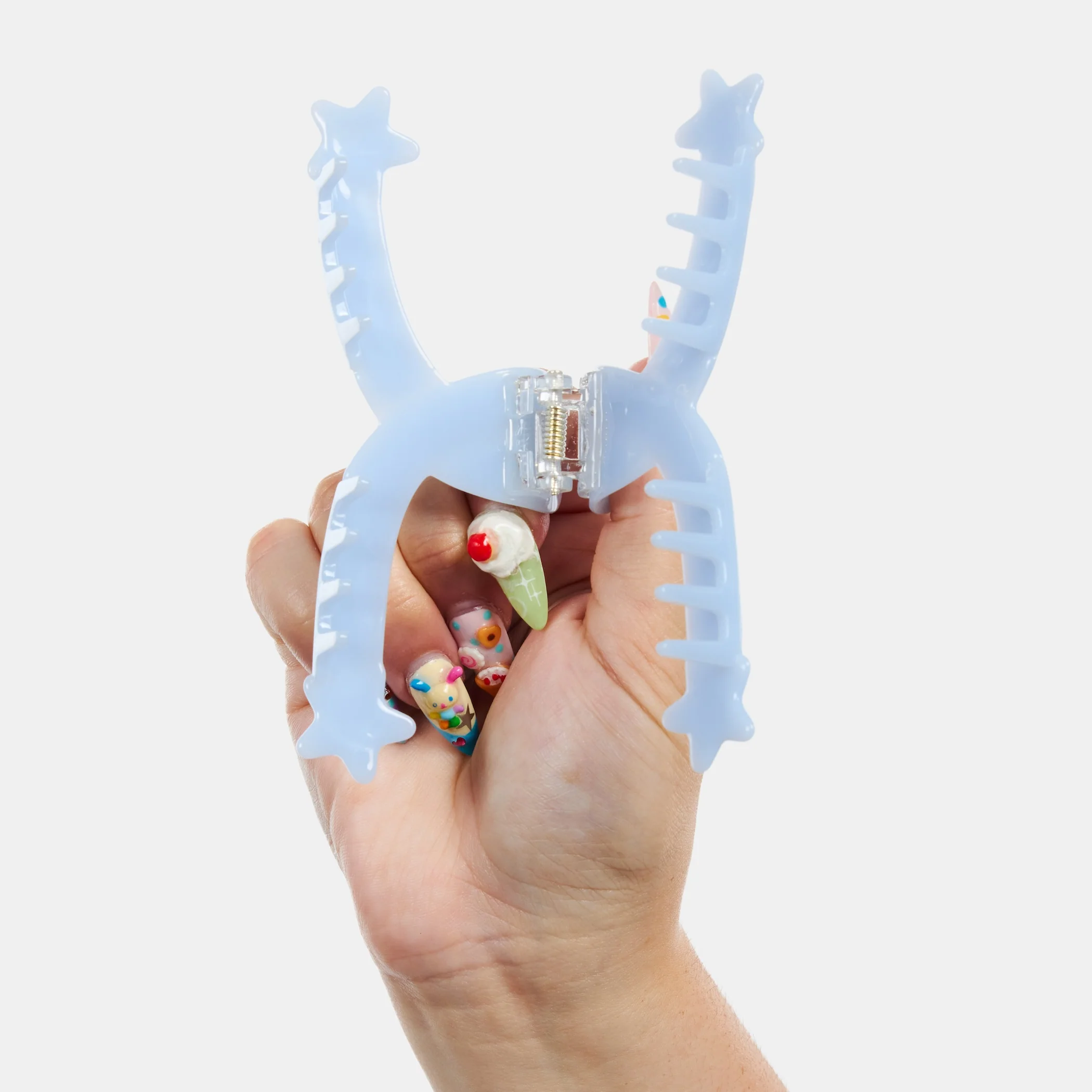 Single Star Loop Claw in Baby Blue - Image 4