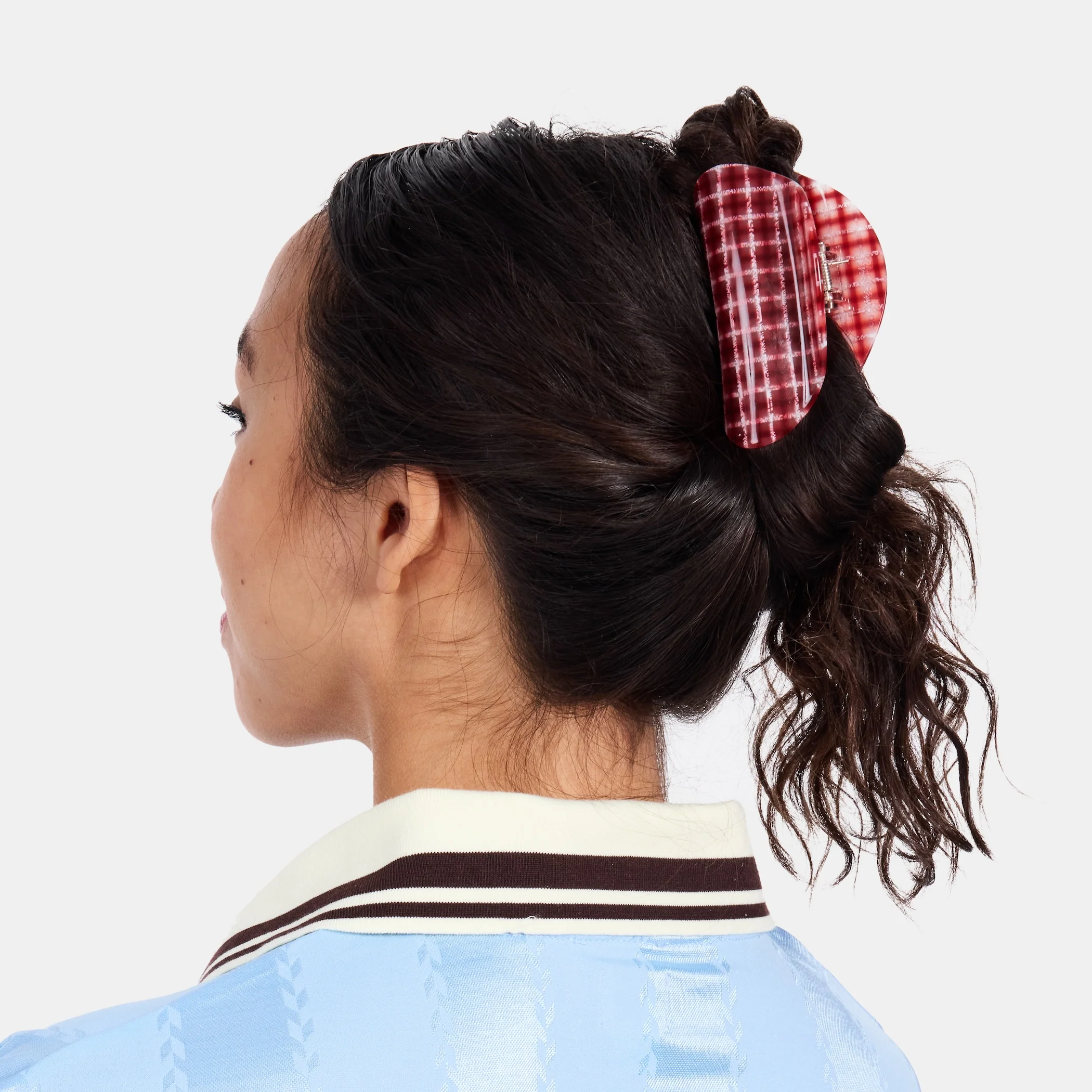 Suki Claw in Red Plaid - Image 2